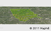 Satellite Panoramic Map of Moore County, semi-desaturated