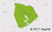 Physical Map of Onslow County, cropped outside