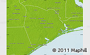 Physical Map of Onslow County