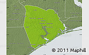Physical Map of Onslow County, semi-desaturated