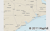 Shaded Relief Map of Onslow County