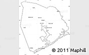 Blank Simple Map of Onslow County, cropped outside