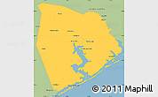 Savanna Style Simple Map of Onslow County