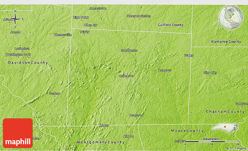 Pdf map Randolph county North Carolina