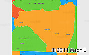 Political Simple Map of Rutherford County