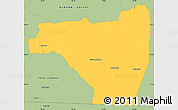 Savanna Style Simple Map of Rutherford County