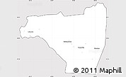 Silver Style Simple Map of Rutherford County, cropped outside