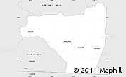 Silver Style Simple Map of Rutherford County