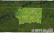 Satellite 3D Map of Surry County, darken