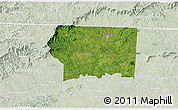 Satellite 3D Map of Surry County, lighten