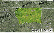 Satellite 3D Map of Surry County, semi-desaturated