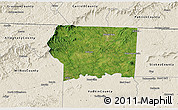 Satellite 3D Map of Surry County, shaded relief outside