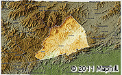 Physical 3D Map of Transylvania County, darken