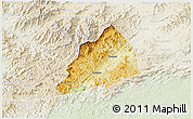 Physical 3D Map of Transylvania County, lighten