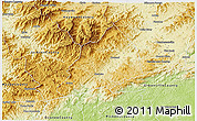 Physical 3D Map of Transylvania County