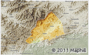 Physical 3D Map of Transylvania County, semi-desaturated