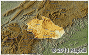 Physical 3D Map of Watauga County, darken