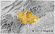 Physical 3D Map of Watauga County, desaturated