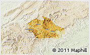Physical 3D Map of Watauga County, lighten