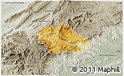 Physical 3D Map of Watauga County, semi-desaturated