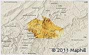Physical 3D Map of Watauga County, shaded relief outside