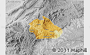 Physical Map of Watauga County, desaturated