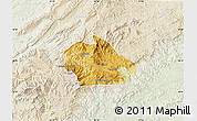Physical Map of Watauga County, lighten