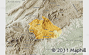 Physical Map of Watauga County, semi-desaturated