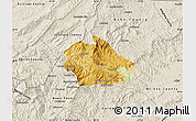 Physical Map of Watauga County, shaded relief outside