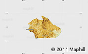 Physical Map of Watauga County, single color outside