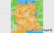 Political Shades 3D Map of ZIP codes starting with 580