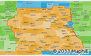 Political Shades Panoramic Map of ZIP codes starting with 580
