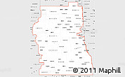 Silver Style Simple Map of ZIP codes starting with 580