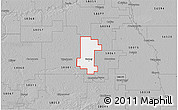 Gray 3D Map of ZIP code 58008