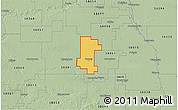 Savanna Style 3D Map of ZIP code 58008