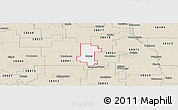 Classic Style Panoramic Map of ZIP code 58008