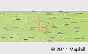 Physical Panoramic Map of ZIP code 58008