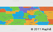 Political Panoramic Map of ZIP code 58008