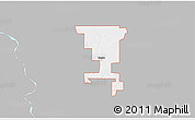 Gray 3D Map of ZIP code 58477, single color outside