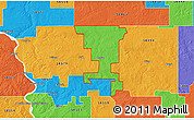 Political 3D Map of ZIP code 58477