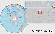 Gray Location Map of ZIP code 58477