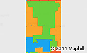 Political Simple Map of ZIP code 58477