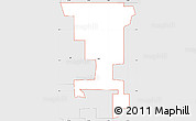 Silver Style Simple Map of ZIP code 58477