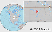 Gray Location Map of ZIP code 58494