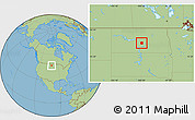 Savanna Style Location Map of ZIP code 58494
