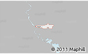 Gray 3D Map of ZIP code 58501, single color outside