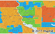 Political 3D Map of ZIP code 58501