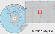 Gray Location Map of ZIP code 58501