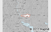 Gray Map of ZIP code 58501