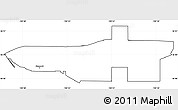 Blank Simple Map of ZIP code 58501, cropped outside